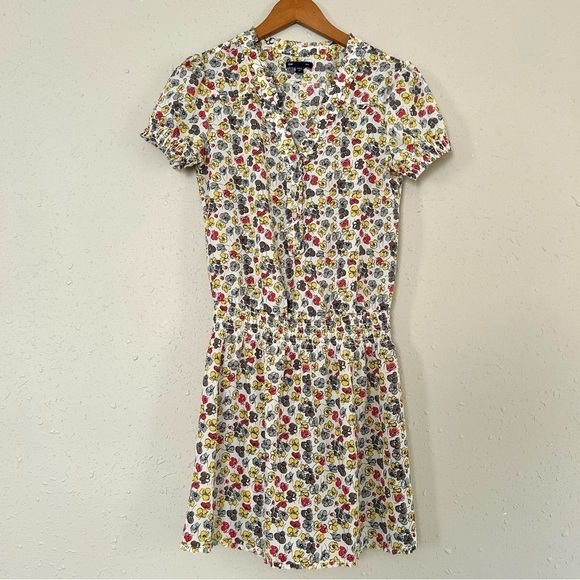 🦋 Gap Floral Short Sleeve Mini Dress Size XS - Picture 1 of 6